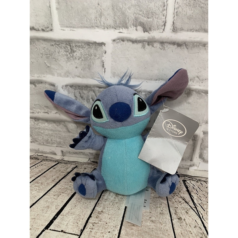Disney Store Lilo & STITCH‎ small plush blue beanbag stuffed animal with tag